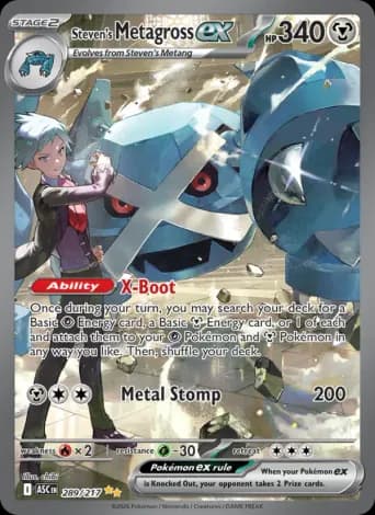 Steven's Metagross ex Pokémon card #289