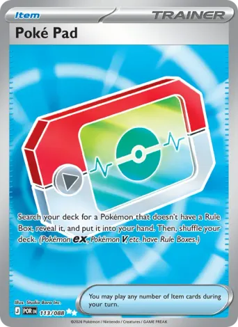 Poké Pad Pokémon card #113