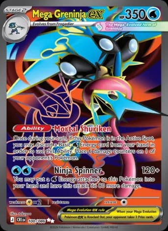 Mega Greninja ex Pokémon card #100
