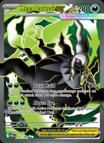 Mega Darkrai ex Pokémon card #101