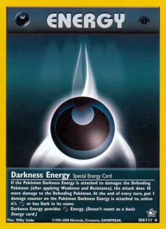 Darkness Energy Pokémon card #104