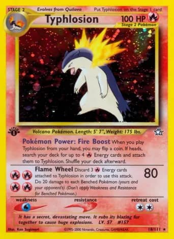 Typhlosion Pokémon card #18