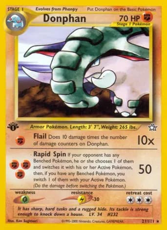 Donphan Pokémon card #21