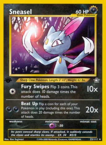 Sneasel Pokémon card #25