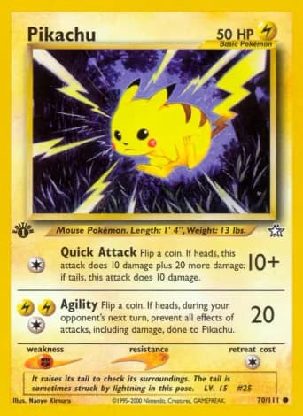 Pikachu Pokémon card #70
