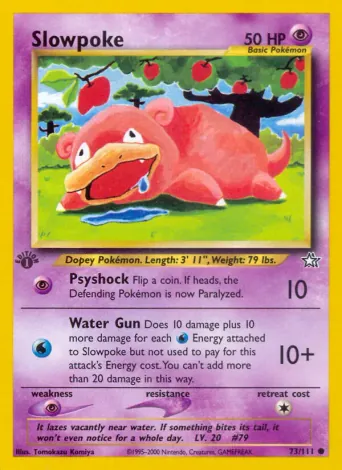Slowpoke Pokémon card #73