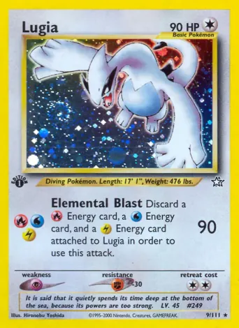 Lugia Pokémon card #9