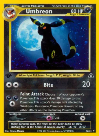 Umbreon Pokémon card #13