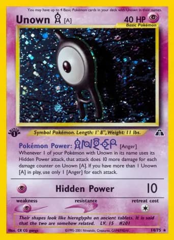 Unown [A] Pokémon card #14