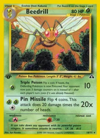 Beedrill Pokémon card #18