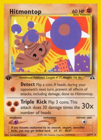 Hitmontop Pokémon card #22