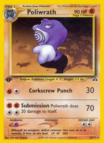 Poliwrath Pokémon card #28