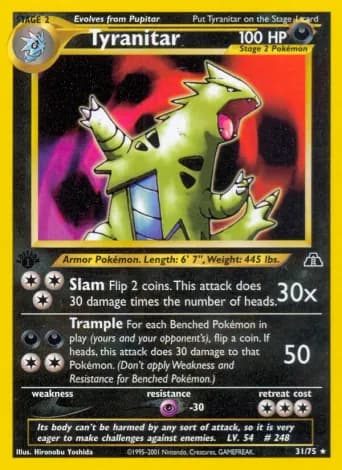 Tyranitar Pokémon card #31