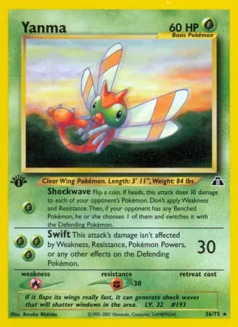 Yanma Pokémon card #36