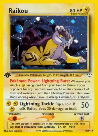 Raikou Pokémon card #13