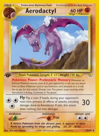 Aerodactyl Pokémon card #15