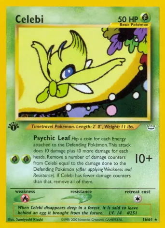 Celebi Pokémon card #16