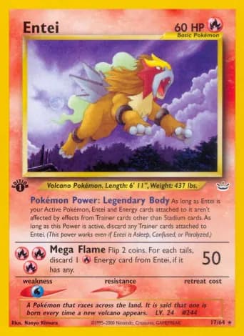 Entei Pokémon card #17