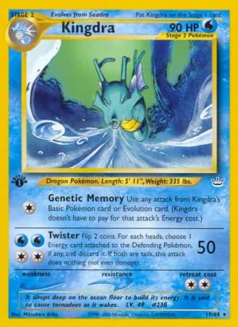 Kingdra Pokémon card #19