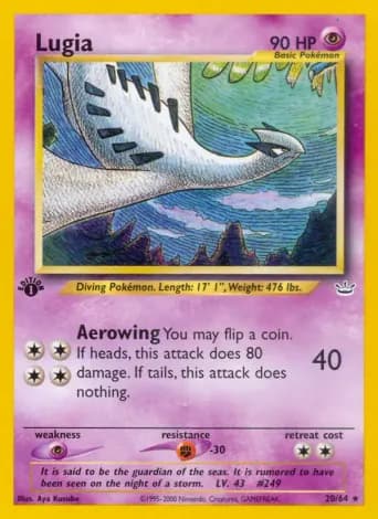 Lugia Pokémon card #20
