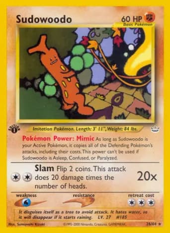 Sudowoodo Pokémon card #26