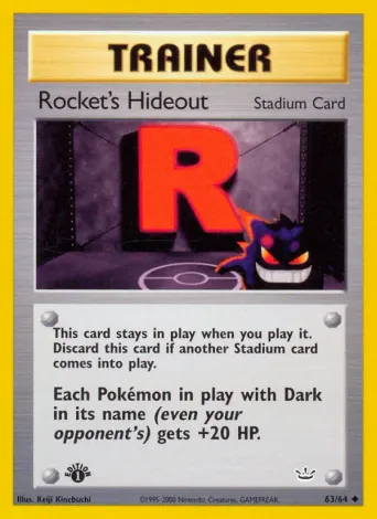 Rocket's Hideout Pokémon card #63