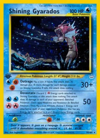 Shining Gyarados Pokémon card #65
