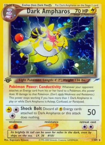 Dark Ampharos Pokémon card #1