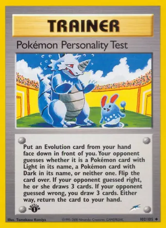 Pokémon Personality Test Pokémon card #102