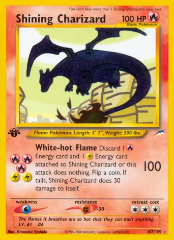 Shining Charizard Pokémon card #107