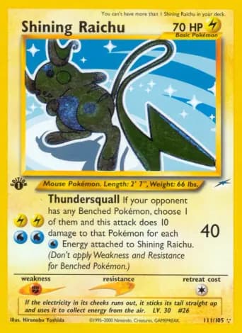 Shining Raichu Pokémon card #111