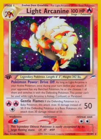 Light Arcanine Pokémon card #12