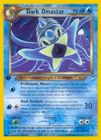 Dark Omastar Pokémon card #19