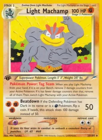 Light Machamp Pokémon card #25