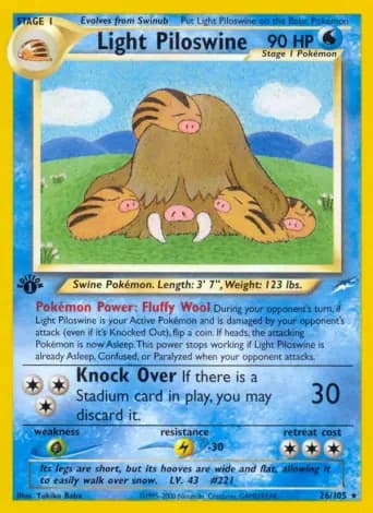 Light Piloswine Pokémon card #26