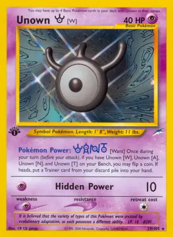 Unown [W] Pokémon card #29