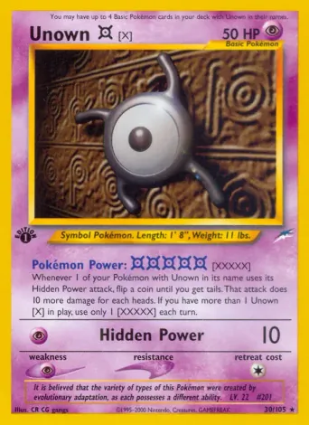 Unown [X] Pokémon card #30