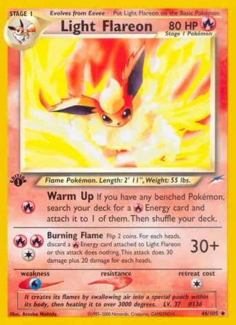 Light Flareon Pokémon card #46