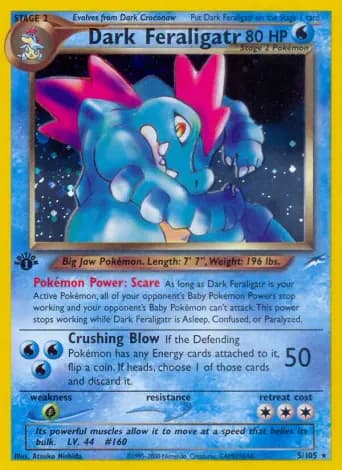 Dark Feraligatr Pokémon card #5