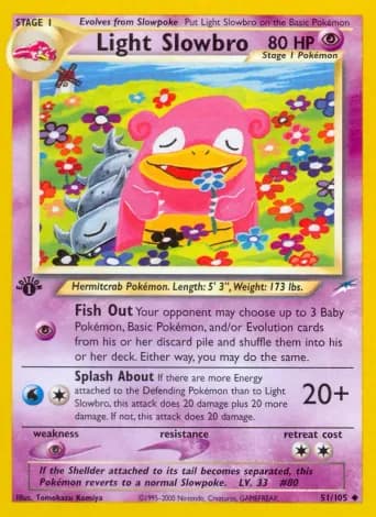 Light Slowbro Pokémon card #51