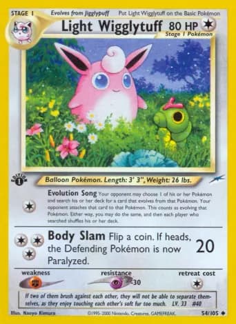 Light Wigglytuff Pokémon card #54