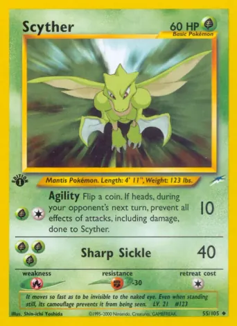Scyther Pokémon card #55
