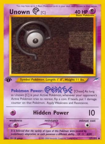 Unown [C] Pokémon card #57