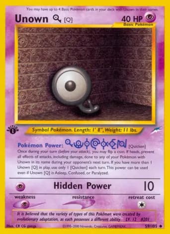 Unown [Q] Pokémon card #59