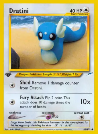 Dratini Pokémon card #63