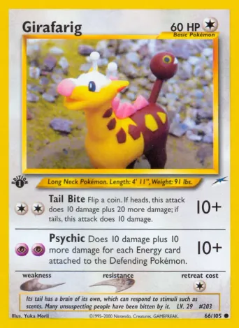 Girafarig Pokémon card #66