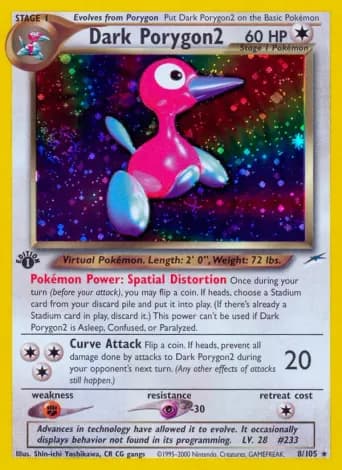 Dark Porygon2 Pokémon card #8