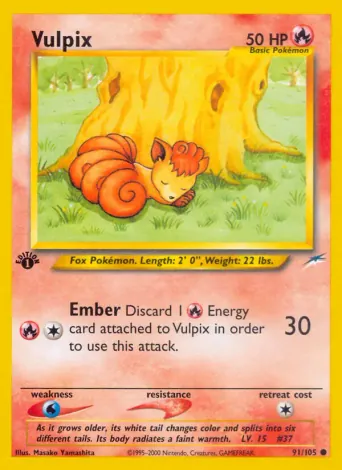 Vulpix Pokémon card #91