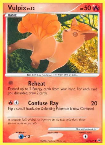 Vulpix Pokémon card #102