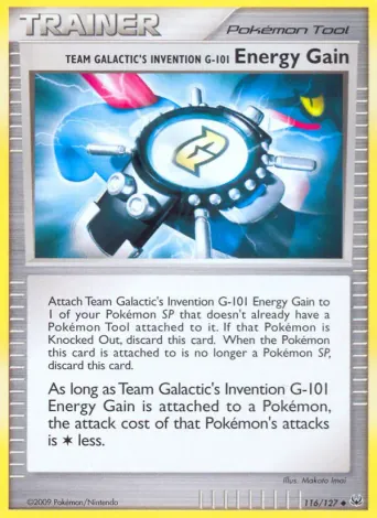 Team Galactic's Invention G-101 Energy Gain Pokémon card #116